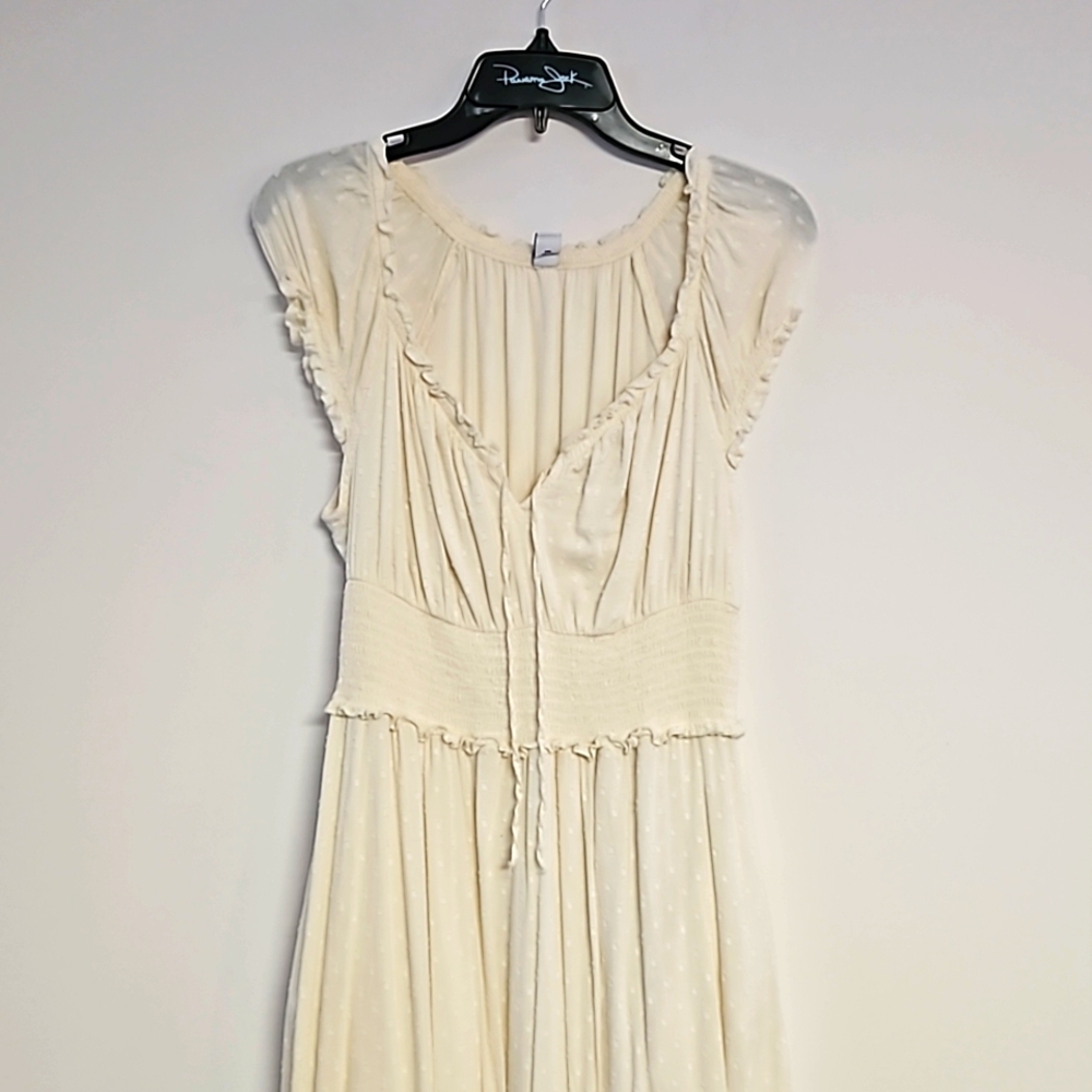 Old Navy Cream Maxi Dress